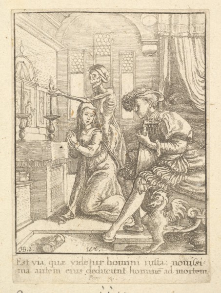 The Nun, from the Dance of Death, 1651. Creator: Wenceslaus Hollar.