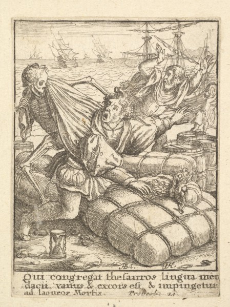 The Merchant, from the Dance of Death, 1651. Creator: Wenceslaus Hollar.