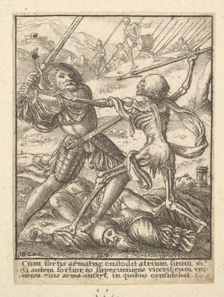 The Knight, from the Dance of Death, 1651. Creator: Wenceslaus Hollar.