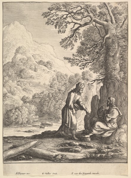 The Temptation, 1625-77. Creator: Wenceslaus Hollar.