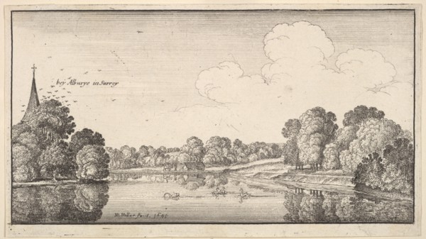 Views of countryside near Albury, Surrey, 1645. Creator: Wenceslaus Hollar.