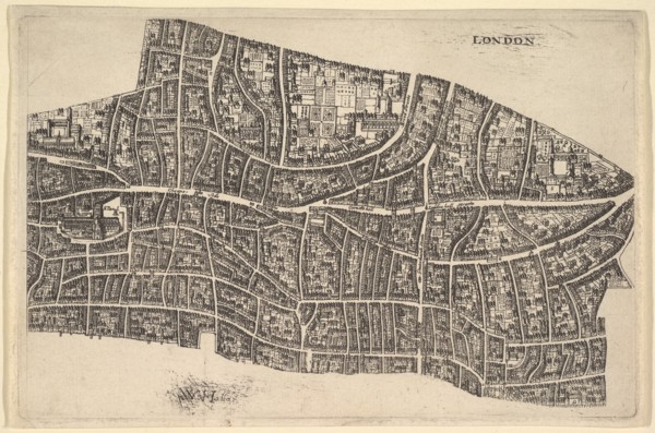 London before the Great Fire, 1666-77. Creator: Wenceslaus Hollar.