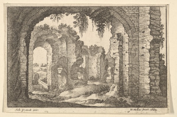 Roman Ruins, 1673. Creator: Wenceslaus Hollar.