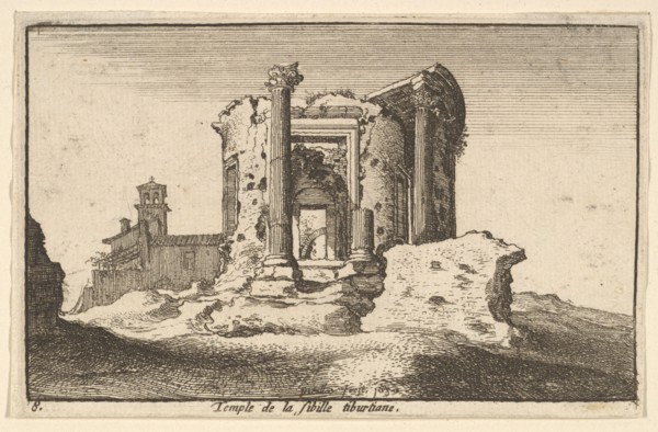 Temple of the Tiburtine Sybil, 1650. Creator: Wenceslaus Hollar.