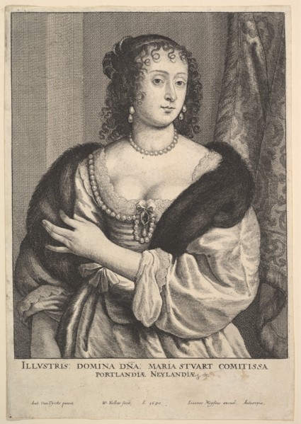 Frances Stuart, Countess of Portland, 1650. Creator: Wenceslaus Hollar.