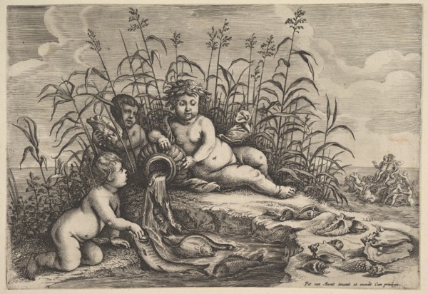 Water from The four elements, after Avont, 1647. Creator: Unknown.