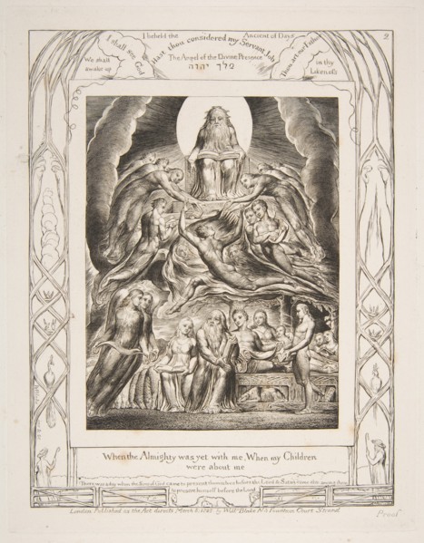 Satan Before the Throne of God, from "Illustrations of the Book of Job", 1825-26. Creator: William Blake.