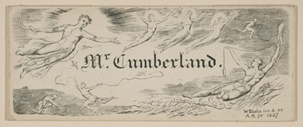 George Cumberland's Message Card, 1827. Creator: William Blake.