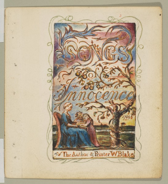 Songs of Innocence: Title Page, ca. 1825. Creator: William Blake.