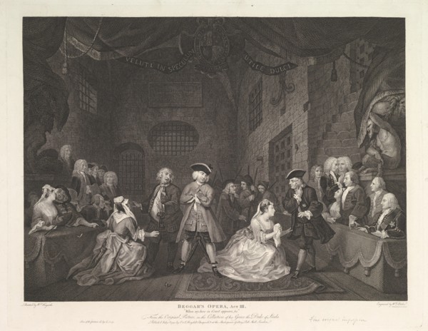 The Beggar's Opera, Act III, July 1, 1790. Creator: William Blake.