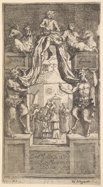 The New Metamorphosis: Frontispiece, Vol.1, 1724. Creator: William Hogarth.