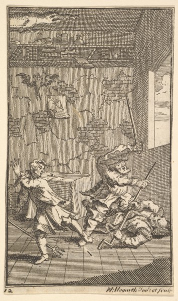 Hudibras Beating Sidrophel and Whachum