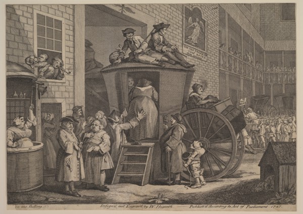 The Stage Coach, or The Country Inn Yard, 1747. Creator: William Hogarth.