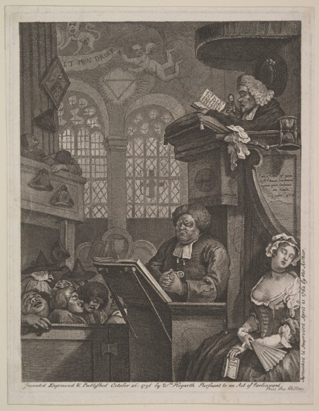 The Sleeping Congregation, April 21, 1762. Creator: William Hogarth.