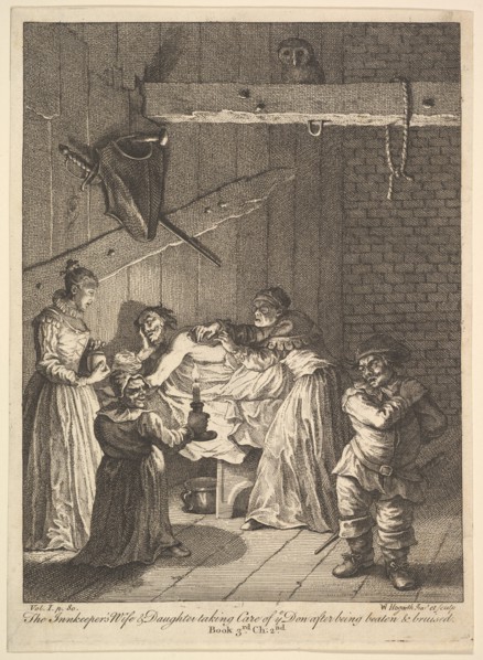The Innkeeper's Wife and Daughter Taking Care of ye Don after Being Beaten and Br..., 1756 or after. Creator: William Hogarth.