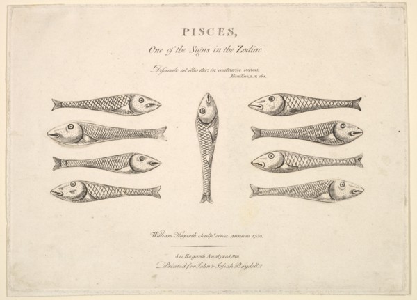 Pisces: Hogarth's Quadrille Fish, ca. 1730. Creator: Unknown.