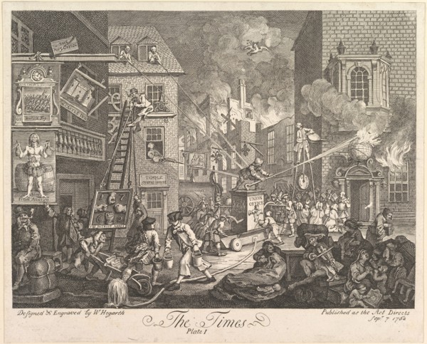 The Times, Plate 1, September 7, 1762. Creator: William Hogarth.