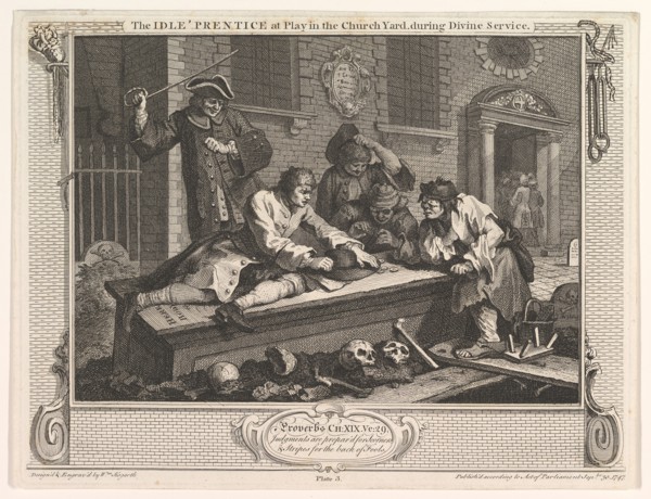 The Idle 'Prentice at Play in the Church Yard