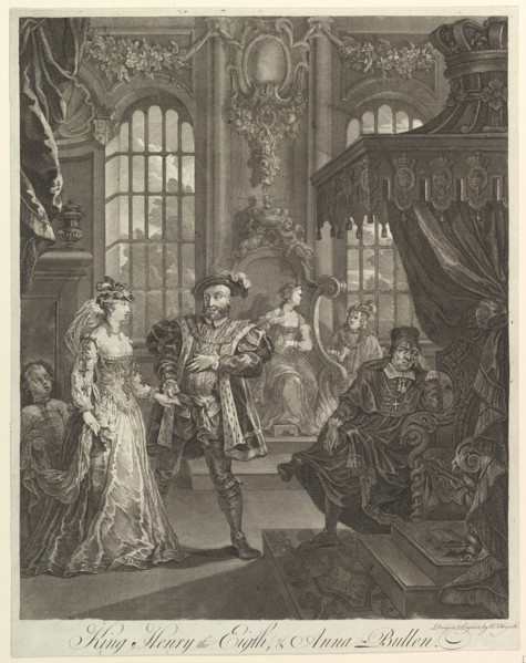 King Henry the Eighth and Anna Bullen, ca. 1728. Creator: William Hogarth.