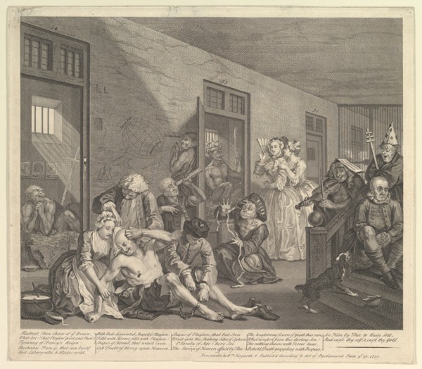A Rake's Progress, Plate 8, June 25, 1735. Creator: William Hogarth.