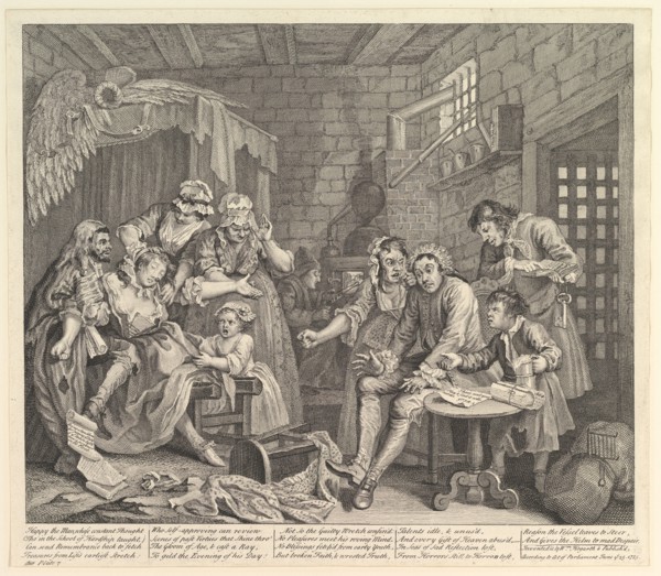 A Rake's Progress, Plate 7, June 25, 1735. Creator: William Hogarth.