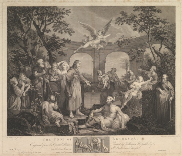The Pool of Bethesda (St. John, Chapter 5), February 24,1772. Creators: Simon François Ravenet, Victor Marie Picot.