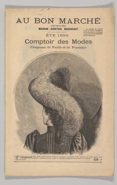 Au Bon Marché-Comptoir des Modes, Chapeaux de Paille de Fantaisie, Éte 1890, 1890. Creator: Unknown.