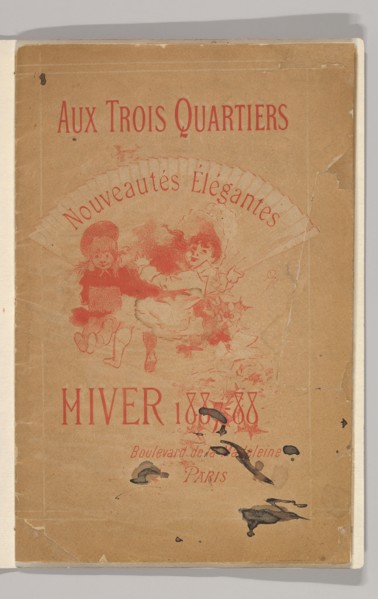 Aux Trois Quartiers, Nouveautés Élégantes, Hiver 1887-88, 1887-88. Creator: Unknown.