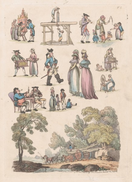Plate 5, Outlines of Figures, Landscapes and Cattle...for the Use of Learners, June 18, 1790.