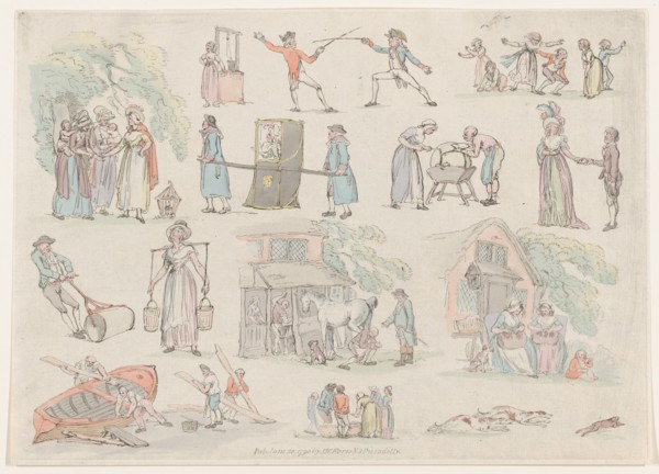 Plate 8, Outlines of Figures, Landscapes and Cattle...for the Use of Learners, June 20, 1790.