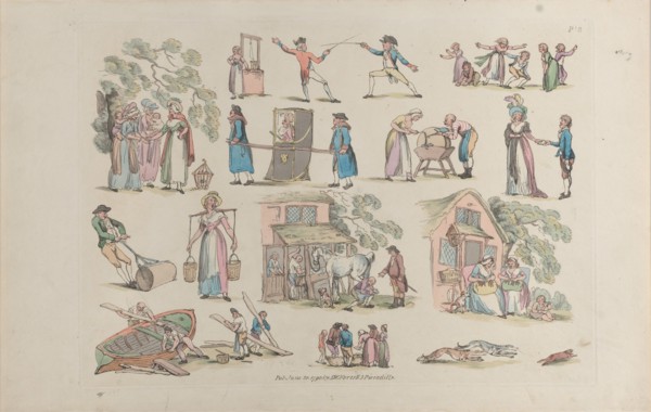 Plate 8, Outlines of Figures, Landscapes and Cattle...for the Use of Learners, June 20, 1790.