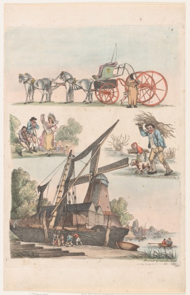 Plate 9, Outlines of Figures, Landscapes and Cattle...for the Use of Learners, January 20, 1791.