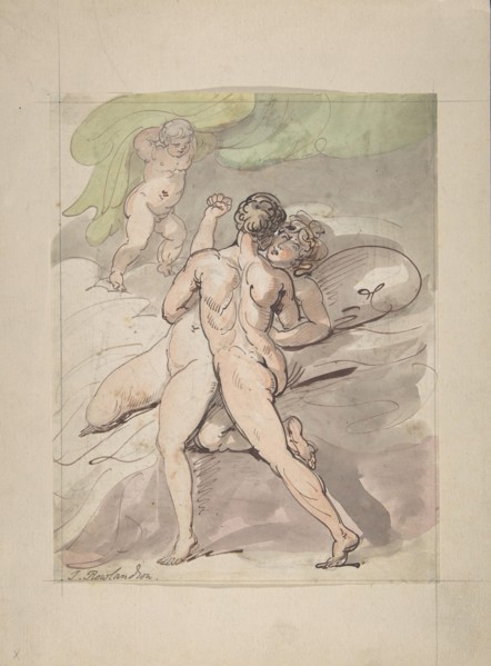 Nude Couple Embracing