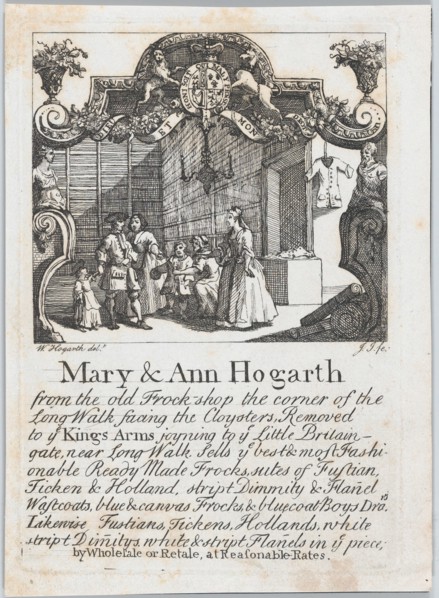Trade card of Mary & Ann Hogarth