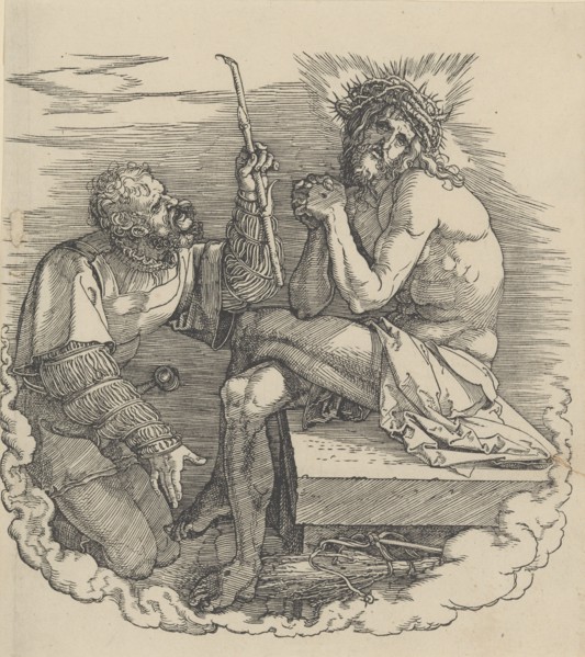 The Man of Sorrows Mocked by a Soldier