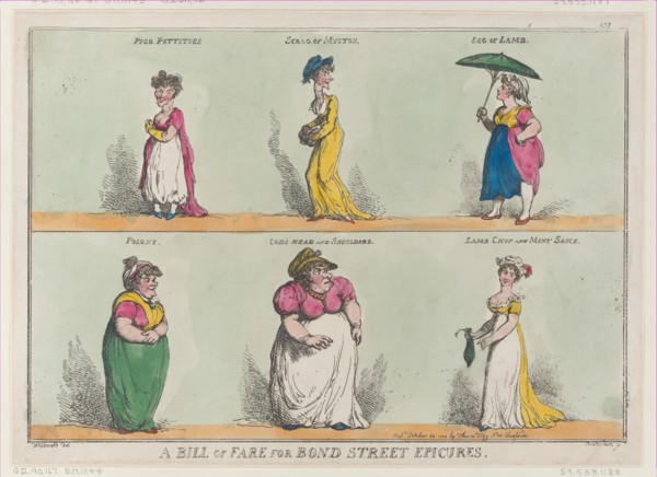 A Bill of Fare for Bond Street Epicures!!