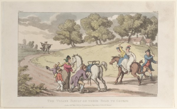 The Vicar's Family on their Road to Church