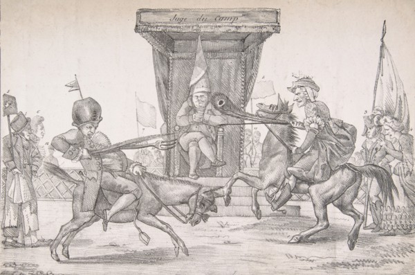 Polemical Duel between Lady Quotidienne and Sir Journal de Paris