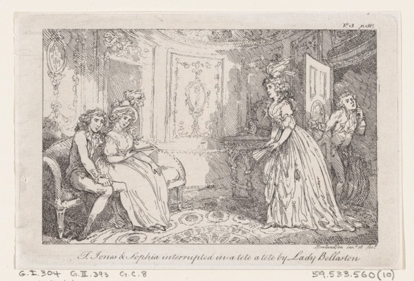 Tom Jones & Sophia interrupted in a tete a tete by Lady Bellaston