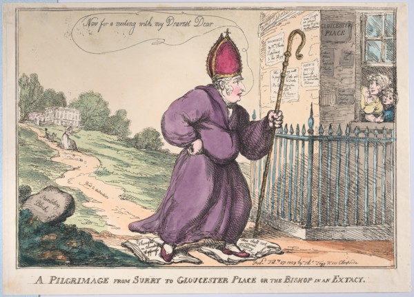 A Pilgrimage from Surry to Gloucester Place or the Bishop in an Extacy
