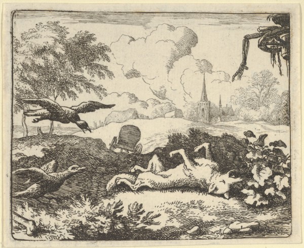 The Reading of a Criminal Action Againt Renard. From Hendrick van Alcmar's Renard The Fox