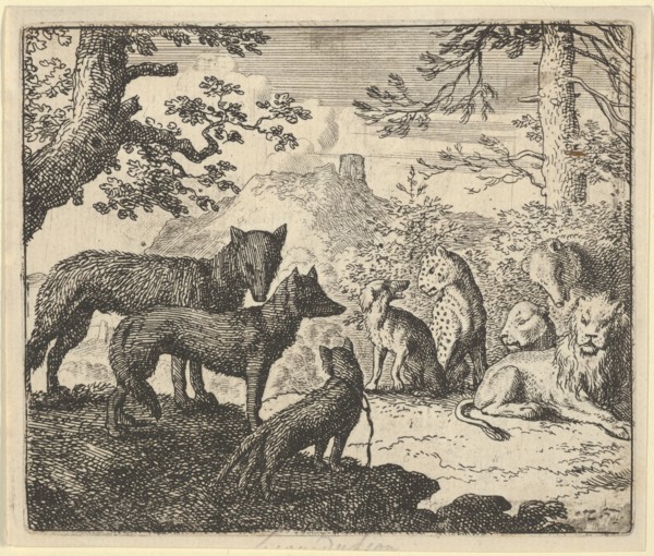 Renard's Parents Ask to Withdraw from the Court. From Hendrick van Alcmar's Renard The Fox