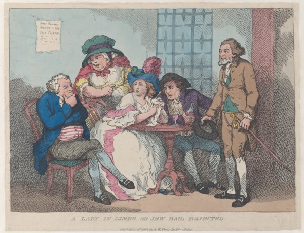 A Lady in Limbo, or Jew Bail Rejected, July 1, 1802.