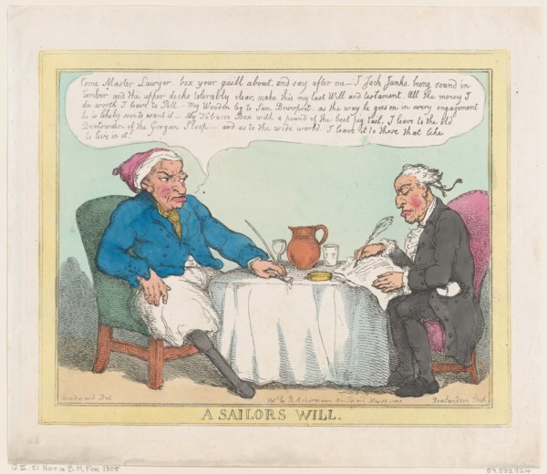 A Sailor's Will, May 25, 1805.