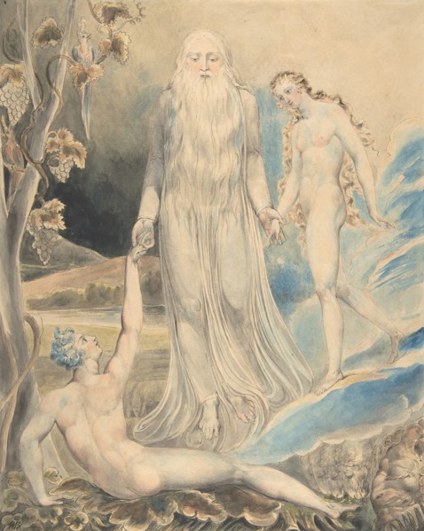 Angel of the Divine Presence Bringing Eve to Adam (The Creation of Eve: "And She Shall be Called Woman) (recto); Sketch for the same (verso), ca. 1803.