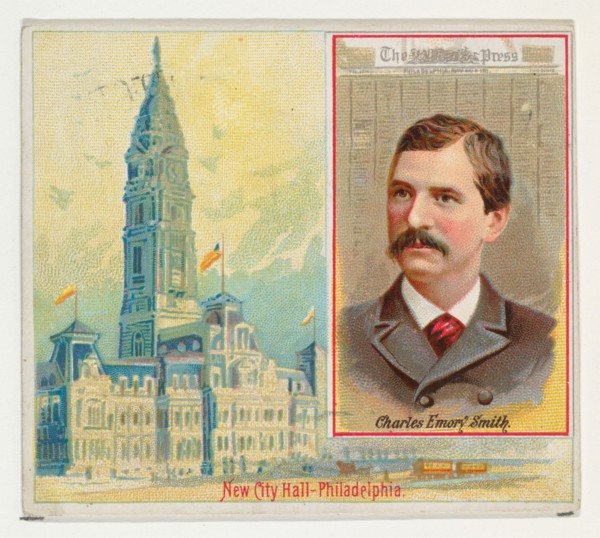 Charles Emory Smith, The Philadelphia Press, from the American Editors series (N35) for Allen & Ginter Cigarettes, 1887.