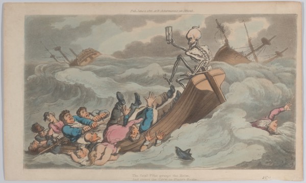 Death Turned Pilot (from The English Dance of Death, vol. II, pl. 9), June 1, 1815.