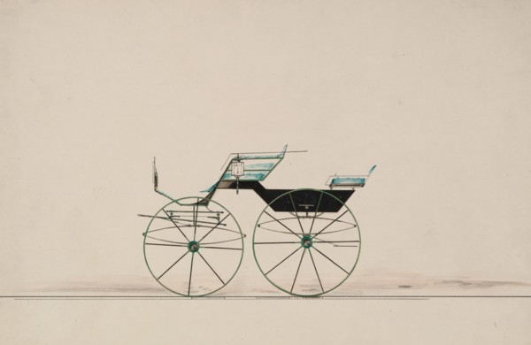 Design for 4 seat Phaeton, no top (unnumbered), 1850-70.