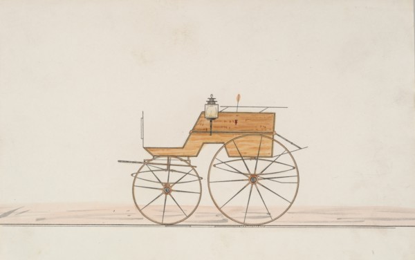 Design for 4 seat Phaeton, no top (unnumbered), 1850-70.
