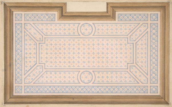 Design for a ceiling, 1860-1900.